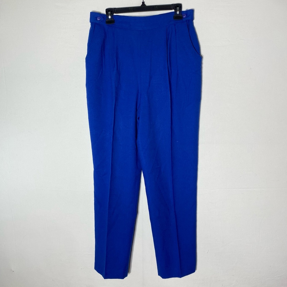 Vintage 90s Panther by Pantman Blue High Rise Pleated Front Trouser Pants 12